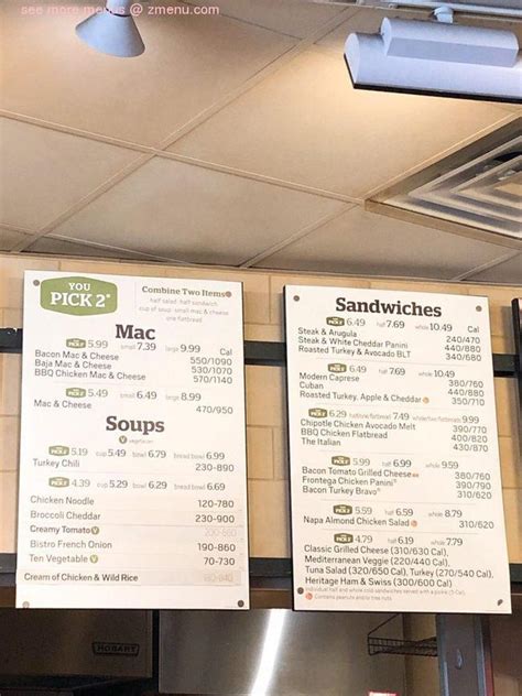 panera menu san jose